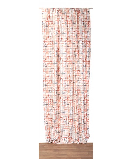 Κουρτίνα με Τρέσα 140x270 Rubic 1 Blush Pink