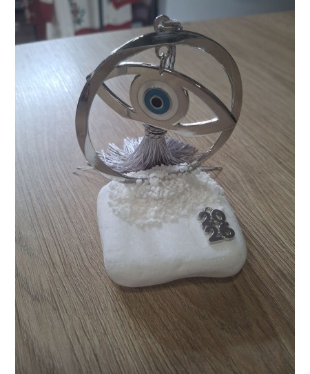 Γούρι 2026 Μαρμάρου με Μάτι 23449, Katoikein Deco