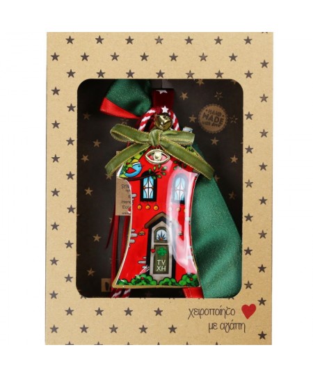 Γούρι Wish house-Κόκκινο 30x19εκ. από μέταλλο LU23043A 