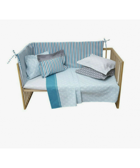 Σεντόνι Κούνιας 120x165 Baby Mix & Match 36 Πετρόλ