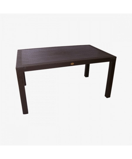 ΤΡΑΠΕΖΙ ΚΗΠΟΥ ITALY 90x150 ΠΟΛΥΠΡΟΠΥΛΕΝΙΟΥ RATTAN 55120 - ΚΑΦΕ