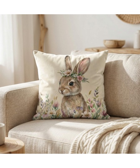 Διακοσμητική μαξιλαροθήκη (45Χ45) Bloom Bunny 109925, KELMA