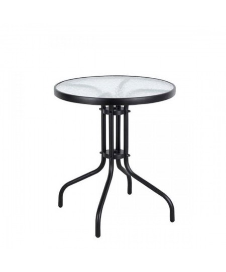 Τραπέζι Μεταλλικό EARTH Μαύρο Φ70x70cm 35877-1690