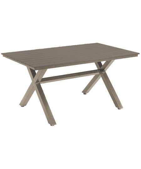 Τραπεζαρία Pollywood Με Σκελετό Αλουμινίου Σετ 5 Τεμαχίων 150 x 90 x 74(H)cm