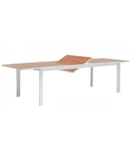 MONICA Επεκτεινόμενη Τραπεζαρία Αλουμινίου ,Σετ 7 Τεμαχίων 200+60=260 x 100 x 75(H)cm