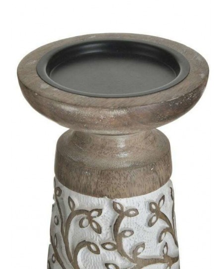 Κηροπήγιο 3-70-459-0029 Φ10x18cm White-Brown Inart