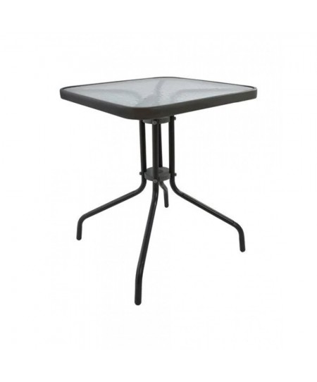 ΤΡΑΠΕΖΙ ΕΞΩΤ.ΧΩΡΟΥ MARS ΜΕΤΑΛΛΟ ΓΚΡΙ-ΓΥΑΛΙΝΗ ΕΠΙΦΑΝΕΙΑ 60Χ60Χ72Υεκ 33878-1490