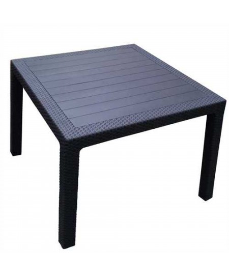 ΤΡΑΠΕΖΙ ΚΗΠΟΥ SPAIN 90X90 ΠΟΛΥΠΡΟΠΥΛΕΝΙΟΥ RATTAN 46412 - ΑΝΘΡΑΚΙ 