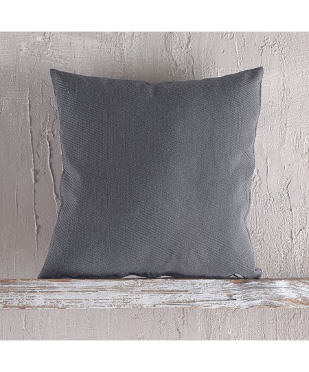 Διακοσμητική μαξιλαροθήκη (40Χ40) REVE ANTHRACITE, RYTHMOS HOME