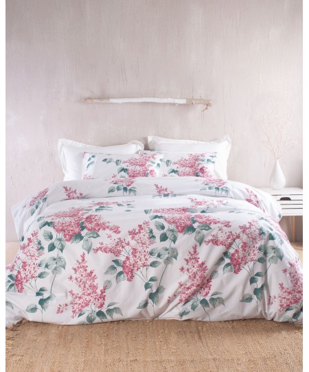 Σετ Παπλωματοθήκη Yπέρδιπλη (225Χ250) Symbol Eve Pink, Rythmos Home