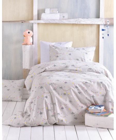 Σετ μαξιλαροθήκες παιδικές (50Χ70) FOUSKA GREY, RYTHMOS HOME 