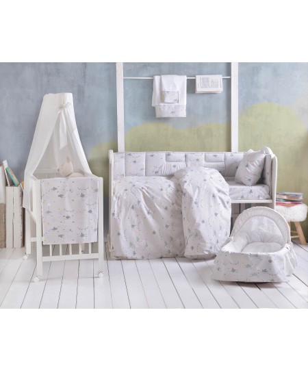 Πάπλωμα κούνιας (110Χ150) FOUSKA GREY, RYTHMOS HOME