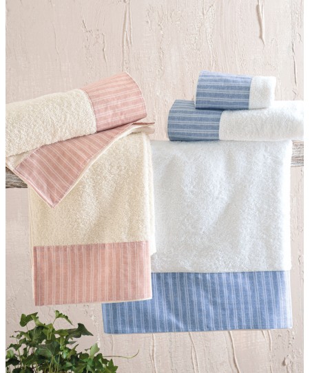 Σετ πετσέτες 3 τεμ. (ΣΕ ΣΑΚΟΥΛΑ) MASTERS BLUE, RYTHMOS HOME