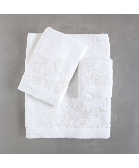 Σετ πετσέτες μπάνιου 3 τεμ. RHEA WHITE, RYTHMOS HOME