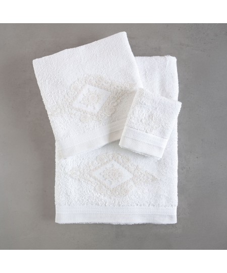 Σετ πετσέτες μπάνιου 3 τεμ. COLDELIA WHITE, RYTHMOS HOME