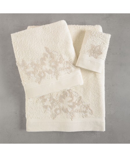 Σετ πετσέτες μπάνιου 3 τεμ. ELECTRA ECRU, RYTHMOS HOME