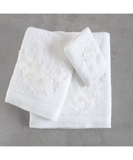 Σετ πετσέτες μπάνιου 3 τεμ. ARAGON WHITE, RYTHMOS HOME