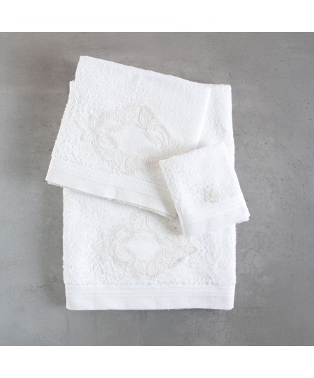 Σετ πετσέτες μπάνιου 3 τεμ. AGNES WHITE, RYTHMOS HOME