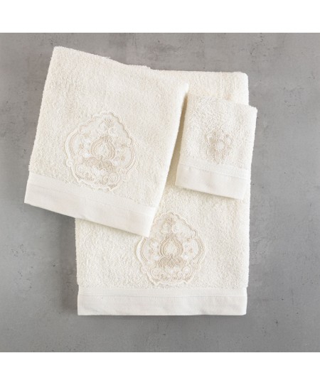 Σετ πετσέτες μπάνιου 3 τεμ. THALIA ECRU, RYTHMOS HOME