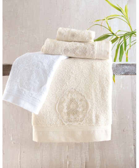 Σετ πετσέτες μπάνιου 3 τεμ. THALIA WHITE, RYTHMOS HOME