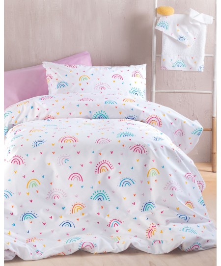 Σετ σεντόνια μονά με λάστιχο (105Χ205+25) RAINBOW, RYTHMOS HOME