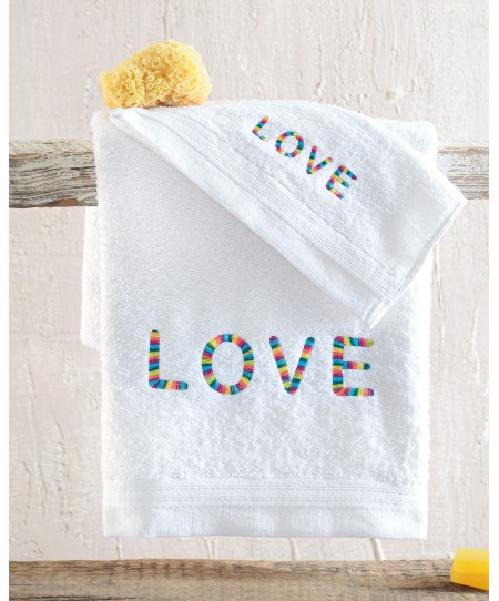 Σετ πετσέτες μπάνιου 2 τεμ. LOVE, RYTHMOS HOME