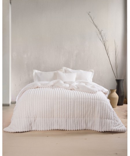  Κουβερτοπάπλωμα Υ/Δ (220Χ240) BUTTER WHITE, RYTHMOS HOME