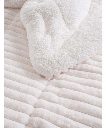  Κουβερτοπάπλωμα Υ/Δ (220Χ240) BUTTER WHITE, RYTHMOS HOME