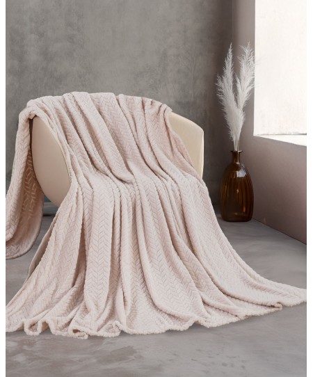  Κουβέρτα Fleece Υπέρδιπλη Harmonie Beige (220x240), Rythmos Home