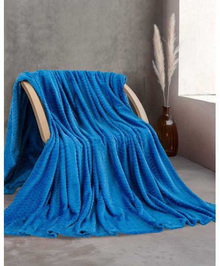  Κουβέρτα Fleece Υπέρδιπλη Harmonie Blue (220x240), Rythmos Home