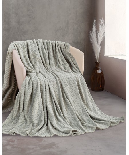  Κουβέρτα Fleece Υπέρδιπλη Harmonie Grey (220x240), Rythmos Home