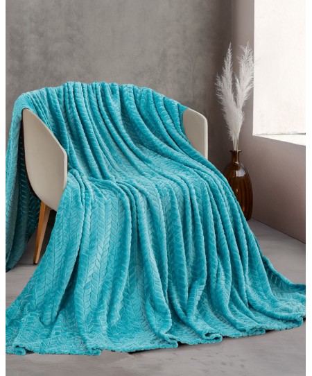  Κουβέρτα Fleece Υπέρδιπλη Harmonie Turquoise (220x240), Rythmos Home