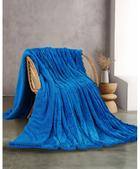  Κουβέρτα Fleece Υπέρδιπλη Jollein Blue (220x240), Rythmos Home