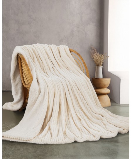 Κουβέρτα Fleece Υπέρδιπλη Jollein Ecru (220x240), Rythmos Home