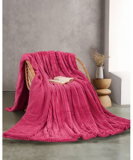  Κουβέρτα Fleece Υπέρδιπλη Jollein Fuchsia (220x240), Rythmos Home