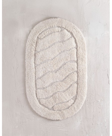 ΠΑΤΑΚΙ ΜΠΑΝΙΟΥ (50Χ80) OVAL ECRU, RYTHMOS HOME