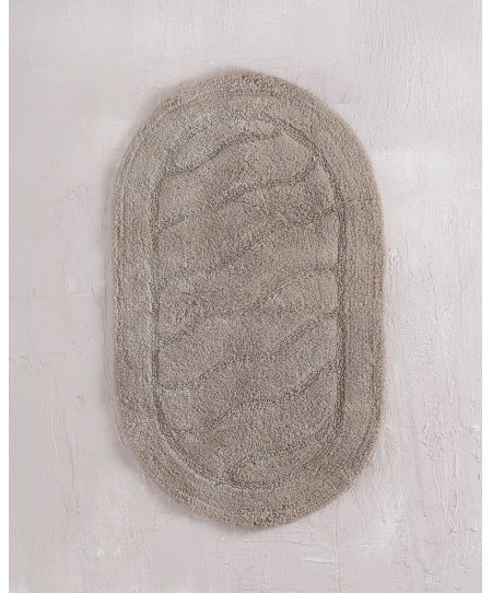 ΠΑΤΑΚΙ ΜΠΑΝΙΟΥ (60Χ90) OVAL BEIGE, RYTHMOS HOME