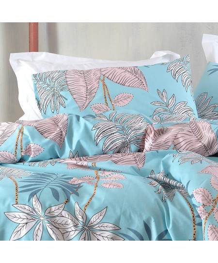 Σετ παπλωματοθήκη Υ/Δ (225Χ250) SOLANGE TURQUOISE, RYTHMOS HOME
