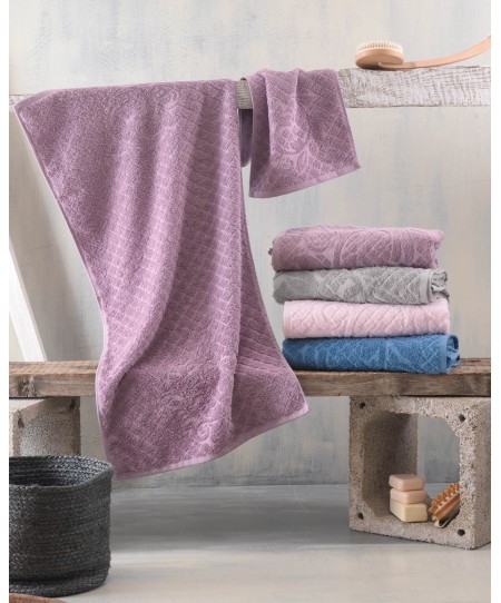 Σετ πετσέτες μπάνιου 5 τεμ. IMANI ΜΠΛΕ, RYTHMOS HOME