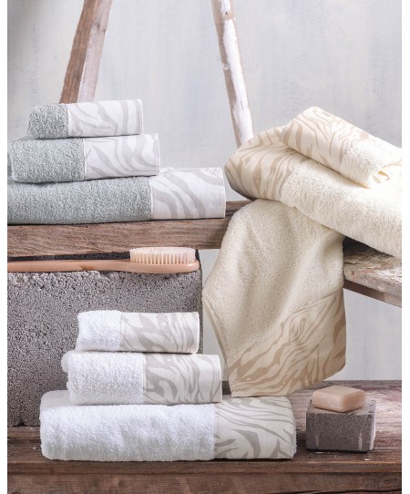 Σετ πετσέτες 3 τεμ. (ΣΕ ΣΑΚΟΥΛΑ) AUSTIN ECRU-BEIGE, RYTHMOS HOME