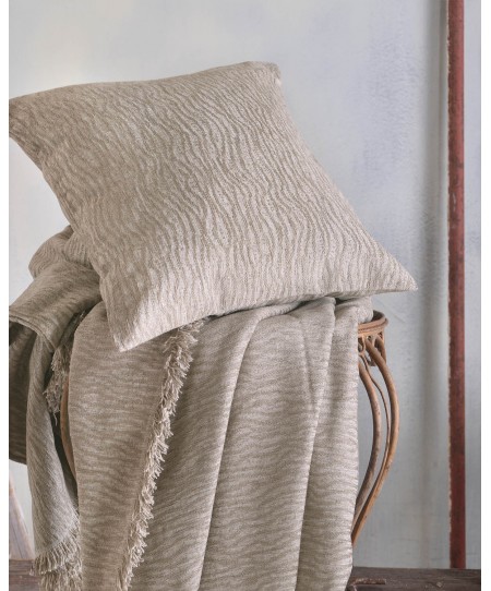 Διακοσμητική μαξιλαροθήκη (40Χ40) BRETTON BEIGE, RYTHMOS HOME