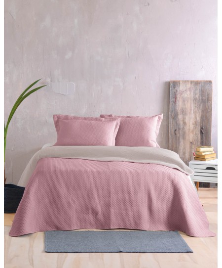 Σετ κουβερλί king size (240X250) ALLURE 02 ΣΑΠΙΟ ΜΗΛΟ-ΜΠΕΖ, RYTHMOS HOME