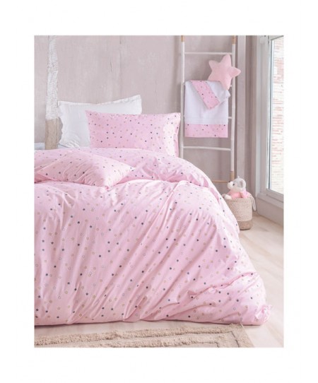 Σετ σεντόνια μονά με λάστιχο (105Χ205+25) BLAZE PINK, RYTHMOS HOME