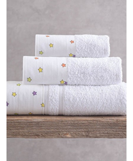 Σετ πετσέτες μπάνιου 3 τεμ. σε σακούλα BLAZE WHITE, RYTHMOS HOME