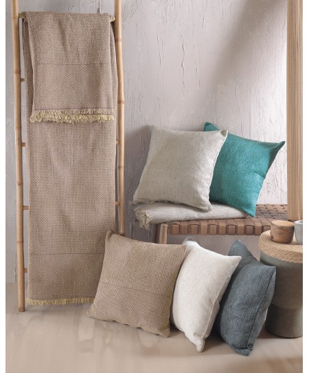 Διακοσμητική μαξιλαροθήκη (40Χ40) SIMPLIN ΓΚΡΙ, RYTHMOS HOME