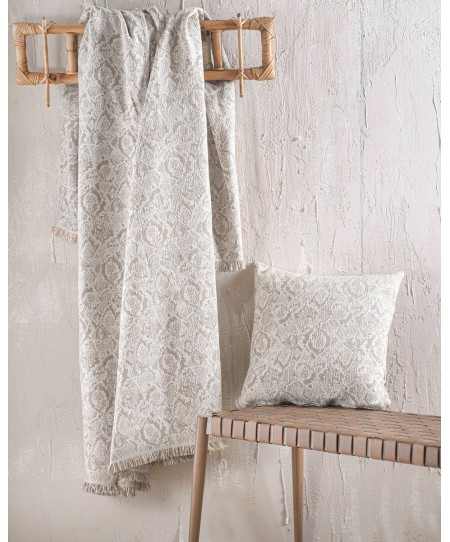 Ριχτάρι τριθέσιου (180X280) SNAKE ΕΚΡΟΥ, RYTHMOS HOME