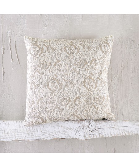 Διακοσμητική μαξιλαροθήκη (40Χ40) SNAKE ΕΚΡΟΥ, RYTHMOS HOME