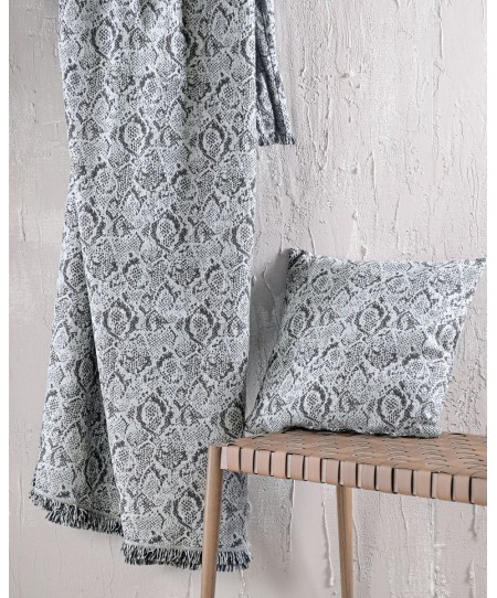 Ριχτάρι τριθέσιου (180X280) SNAKE ΓΚΡΙ, RYTHMOS HOME