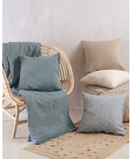 Διακοσμητική μαξιλαροθήκη (40Χ40) ONLY BEIGE, RYTHMOS HOME