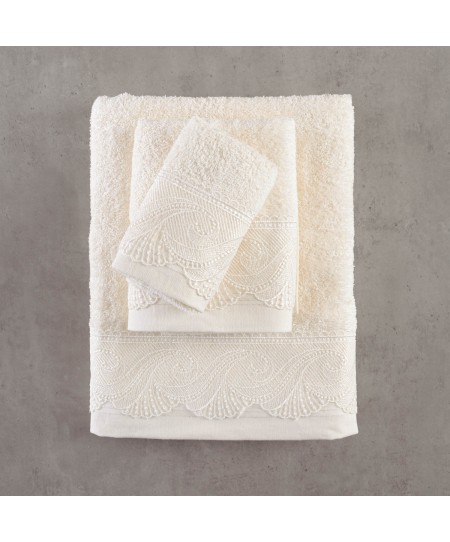 Σετ πετσέτες 3 τεμ. HYPATIA ECRU, RYTHMOS HOME 